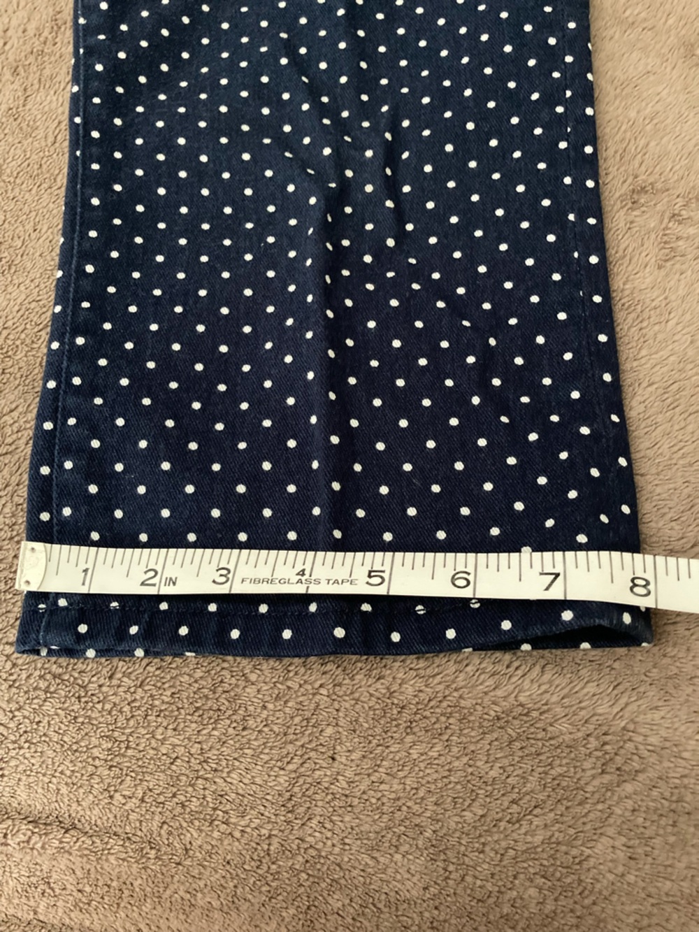 Chaps WOMENS Navy Polka Dot Capri jeans size 12 - Picture 9 of 12
